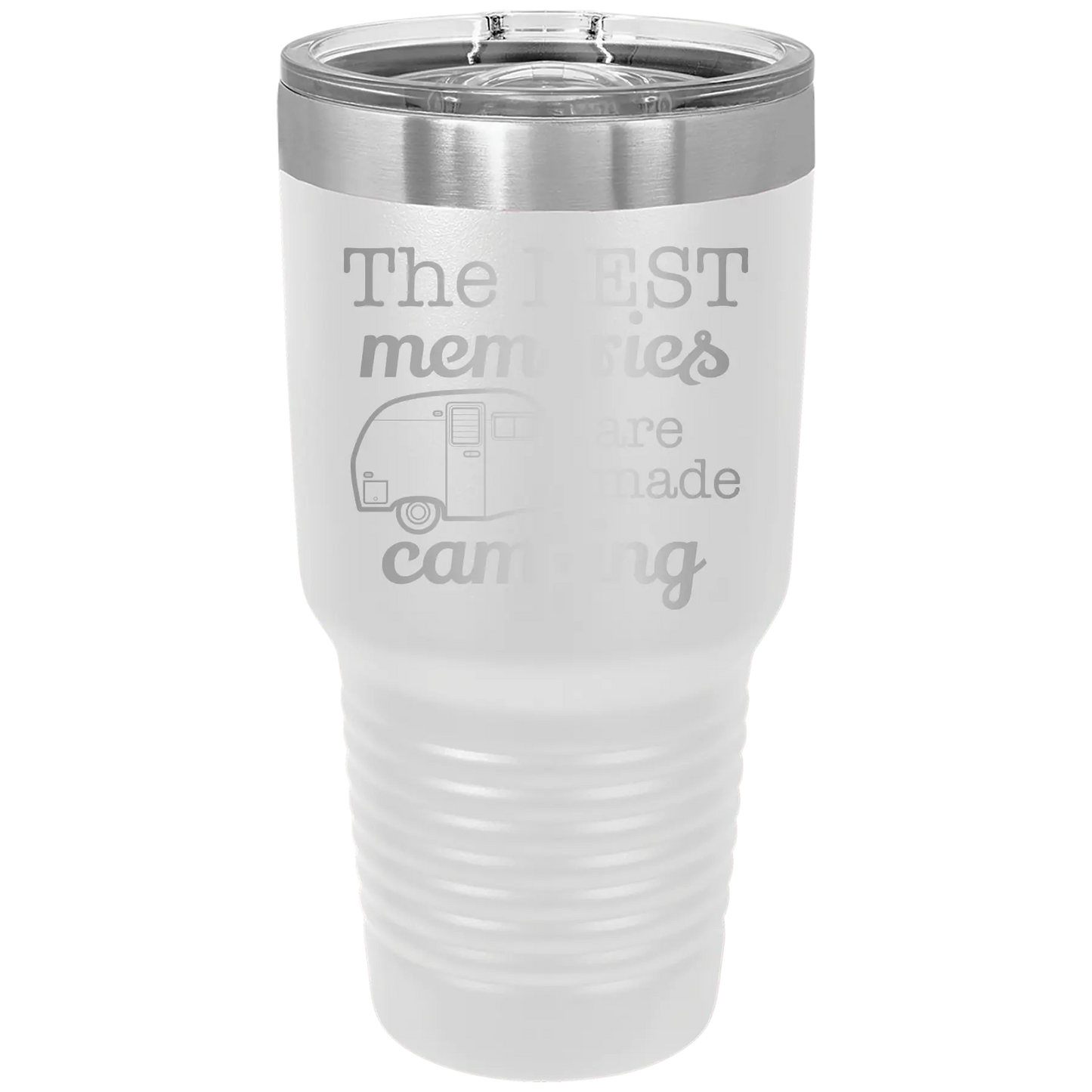 Camping 30 oz Tumbler | White