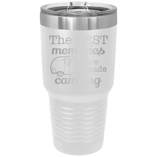 Camping 30 oz Tumbler | White