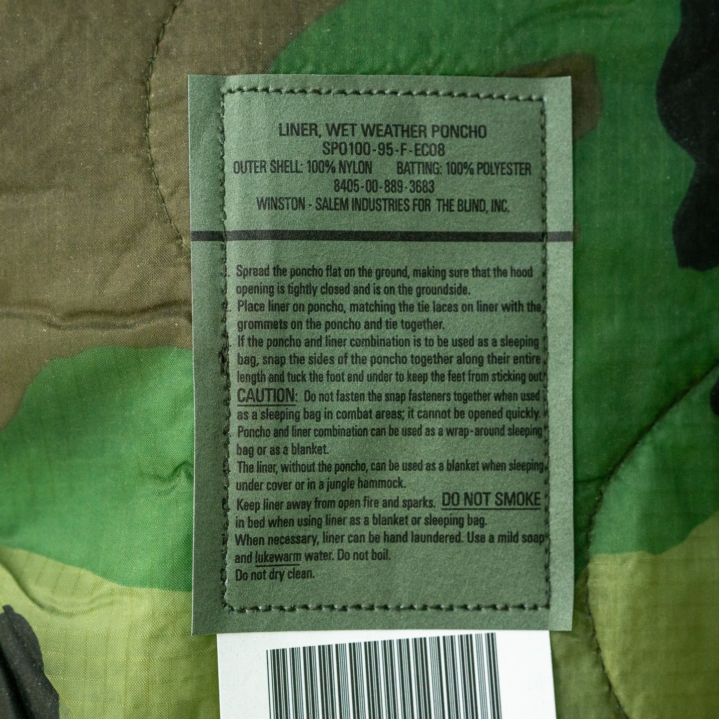 USGI M81 Woodland Poncho Liner/Woobie