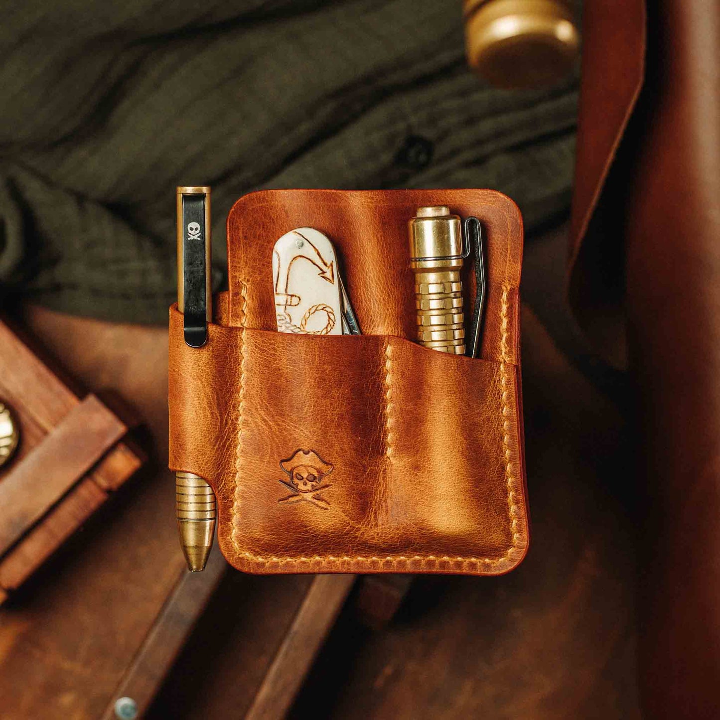 Pirate Goods First Mate Pocket Organizer – Leather EDC Pocket Organizer
