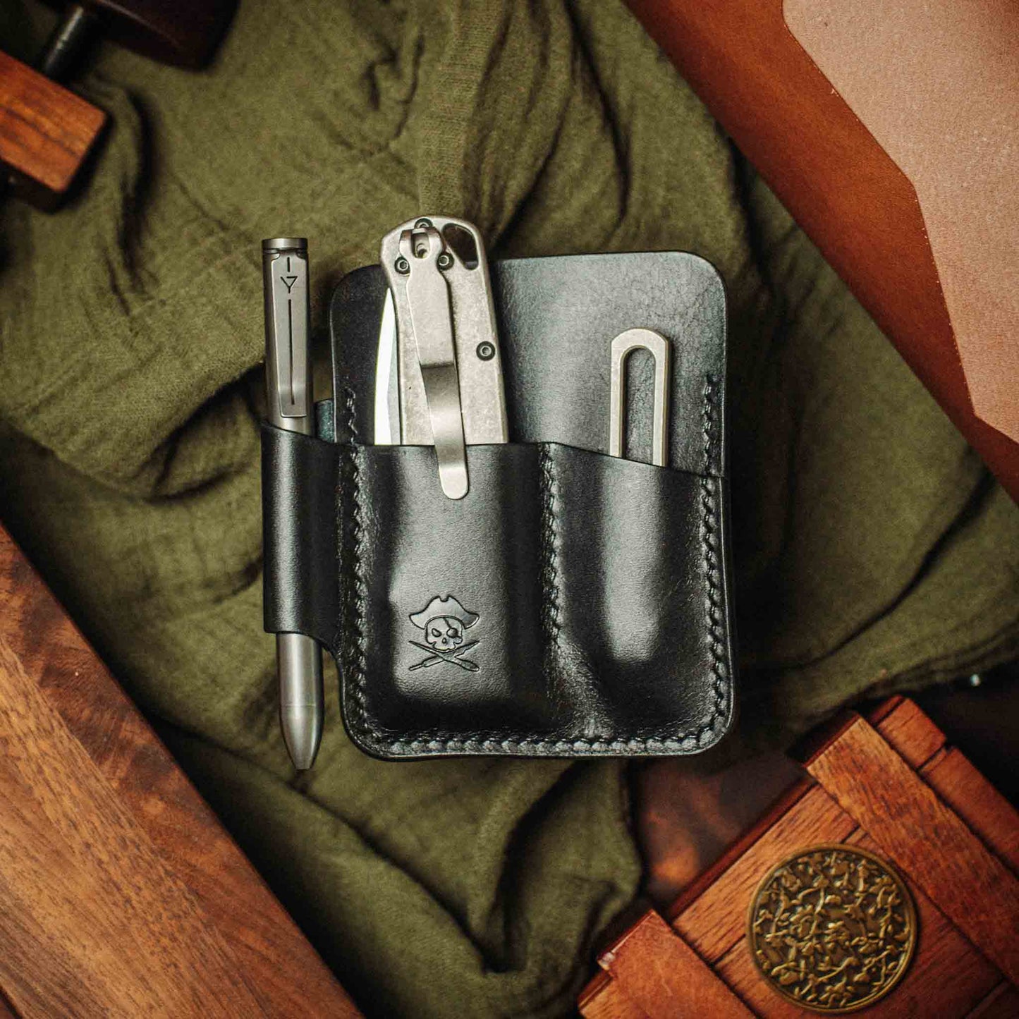 Pirate Goods First Mate Pocket Organizer – Leather EDC Pocket Organizer
