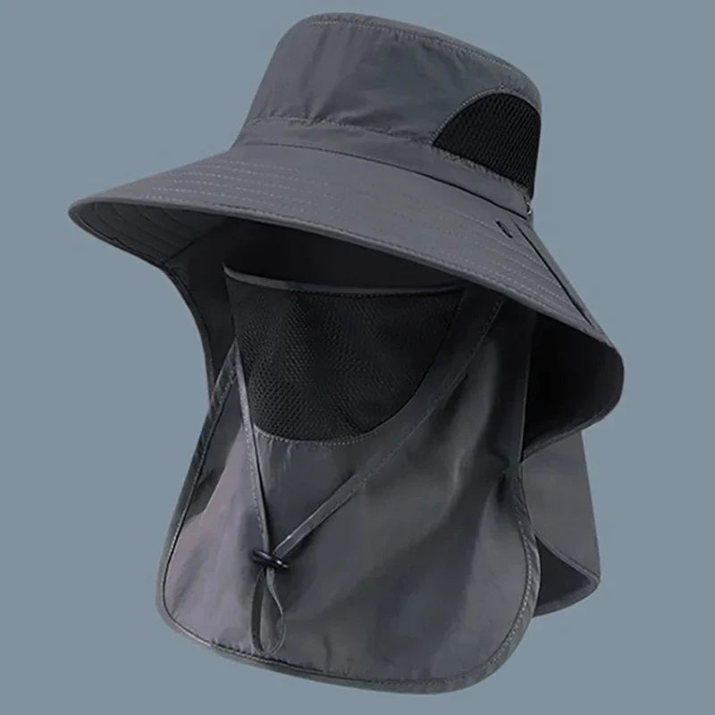 Summer Sun Hat with Neck Flap | UV Protection Outdoor Cap for Hiking Fishing