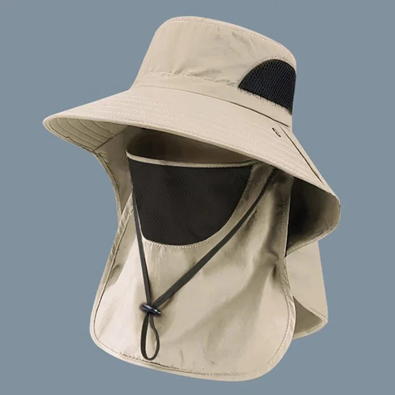 Summer Sun Hat with Neck Flap | UV Protection Outdoor Cap for Hiking Fishing