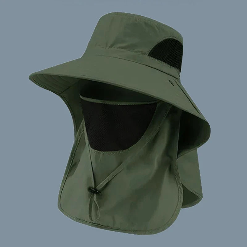 Summer Sun Hat with Neck Flap | UV Protection Outdoor Cap for Hiking Fishing