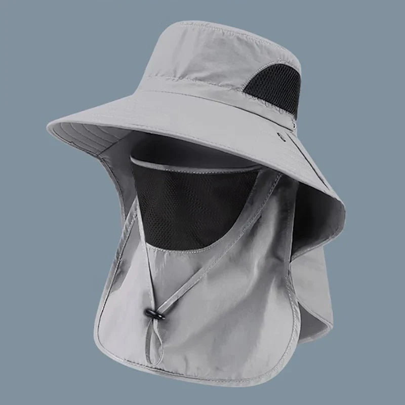Summer Sun Hat with Neck Flap | UV Protection Outdoor Cap for Hiking Fishing