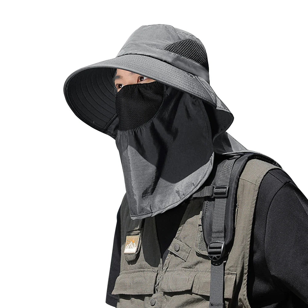 Summer Sun Hat with Neck Flap | UV Protection Outdoor Cap for Hiking Fishing